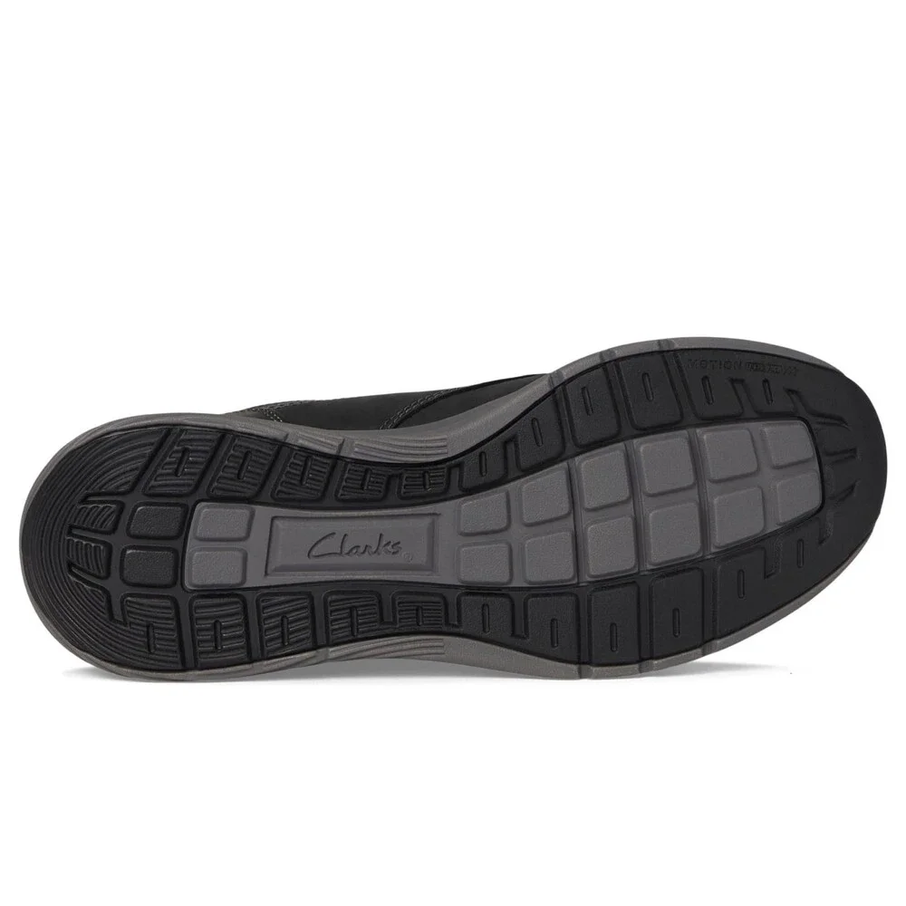 Clarks Motion Trek EZ 26179450 Men's US 7 M Black Leather Casual Shoes LIQ1582